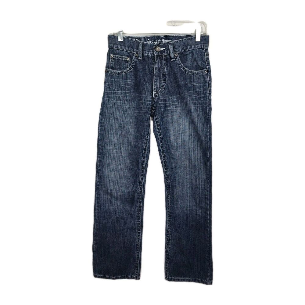 Request Jeans Bootcut Jeans‎ Girls' Size 14 (28 inches) Blue Embroidered Pockets